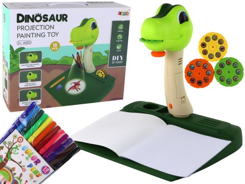 LEAN Toys Projektor do Rysowania Dinozaur Dźwięki Akcesoria LEAN Toys Projektor do Rysowania Dinozaur Dźwięki Akcesoria