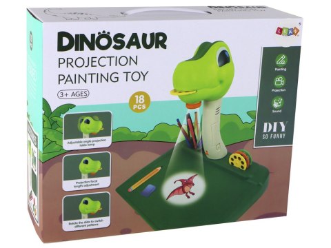 LEAN Toys Projektor do Rysowania Dinozaur Dźwięki Akcesoria LEAN Toys Projektor do Rysowania Dinozaur Dźwięki Akcesoria