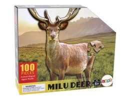 LEAN Toys Puzzle 100 Elementów Motyw Jelenia Zwierzęta Leśne