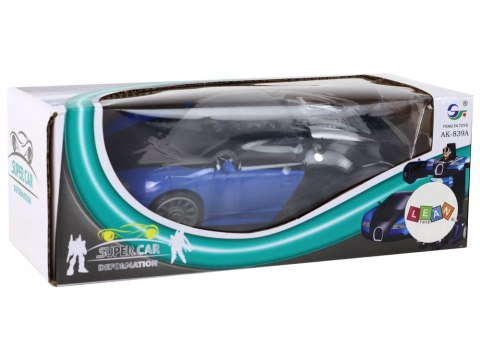 LEAN Toys Samochód-Robot 2w1 Bugatti Niebieski Efekty Świetlne LEAN Toys Samochód-Robot 2w1 Bugatti Niebieski Efekty Świetlne