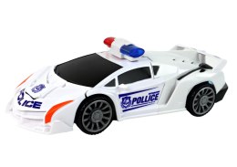 LEAN Toys Samochód-Robot Policja Biały 2w1 Transformacja