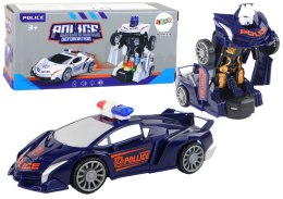 LEAN Toys Samochód-Robot Policja Granatowy