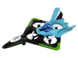 LEAN Toys Samolot Myśliwiec R/C Kolorowe Światła Niebieski