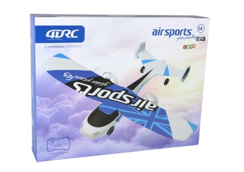 LEAN Toys Samolot R/C 4D-G3 Światła Biały Niebieski LEAN Toys Samolot R/C 4D-G3 Światła Biały Niebieski