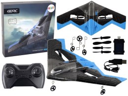LEAN Toys Samolot R/C 4D-G4 Światła Niebieski Czarny
