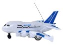 LEAN Toys Samolot RC Zdalnie Sterowany Biały Aerobus Pilot Światła Dźwięki