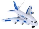 LEAN Toys Samolot RC Zdalnie Sterowany Biały Aerobus Pilot Światła Dźwięki
