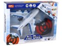 LEAN Toys Samolot RC Zdalnie Sterowany Biały Aerobus Pilot Światła Dźwięki