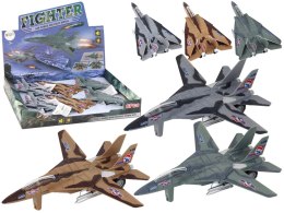 LEAN Toys Samolot Wojskowy Z Napędem Myśliwiec Moro Światła Dźwięki Mix