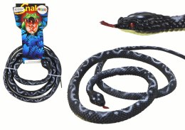 LEAN Toys Sztuczny Gumowy Wąż Koralowy Czarny PVC