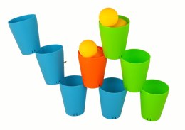 LEAN Toys Układanka Kubeczki Gra 3 w 1 44 Elementy