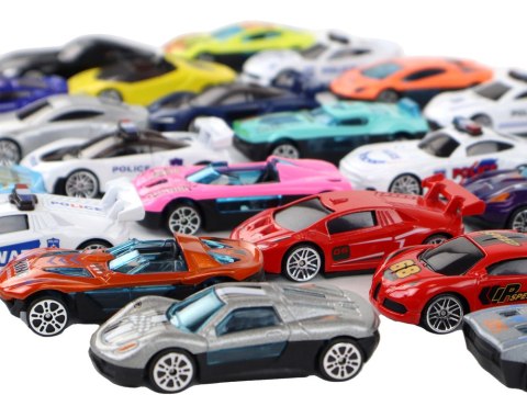 LEAN Toys Zestaw Aluminiowych Resoraków W Pudełku 30 Sztuk Autka Sportowe Policyjne LEAN Toys Zestaw Aluminiowych Resoraków W Pudełku 30 Sztuk Autka Sportowe Policyjne
