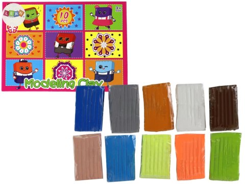 LEAN Toys Zestaw Artystyczny Masa Plastyczna Modelina 10 Kolorów LEAN Toys Zestaw Artystyczny Masa Plastyczna Modelina 10 Kolorów