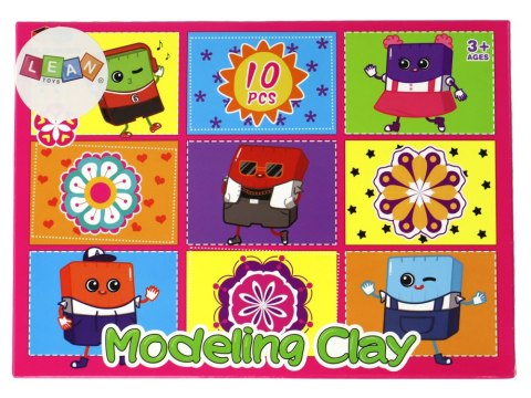 LEAN Toys Zestaw Artystyczny Masa Plastyczna Modelina 10 Kolorów LEAN Toys Zestaw Artystyczny Masa Plastyczna Modelina 10 Kolorów