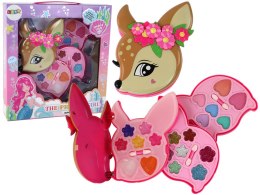 LEAN Toys Zestaw Do Makijażu Jelonek Kolorowe Cienie Brokaty