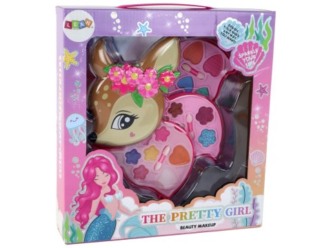 LEAN Toys Zestaw Do Makijażu Jelonek Kolorowe Cienie Brokaty LEAN Toys Zestaw Do Makijażu Jelonek Kolorowe Cienie Brokaty