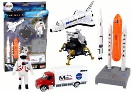 LEAN Toys Zestaw Figurek Kosmos Statek Kosmiczny 8 Elementów
