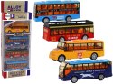 LEAN Toys Zestaw Kolorowych Autobusów System Frakcyjny 4 Elementy