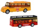 LEAN Toys Zestaw Kolorowych Autobusów System Frakcyjny 4 Elementy