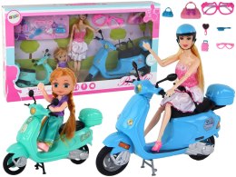 LEAN Toys Zestaw Lalka Z Dzieckiem Skutery Zestaw Akcesoria