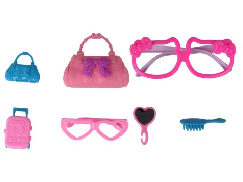 LEAN Toys Zestaw Lalka Z Dzieckiem Skutery Zestaw Akcesoria LEAN Toys Zestaw Lalka Z Dzieckiem Skutery Zestaw Akcesoria