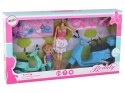 LEAN Toys Zestaw Lalka Z Dzieckiem Skutery Zestaw Akcesoria