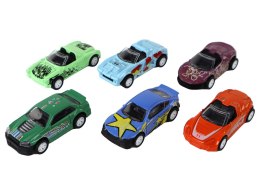 LEAN Toys Zestaw Pojazdów Napęd Frykcyjny W Skrzynce Metal 6 ele