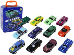 LEAN Toys Zestaw Pojazdów Z Napędem Autka 12 ELE Metal 1:64