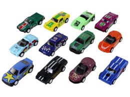 LEAN Toys Zestaw Pojazdów Z Napędem Autka 12 ELE Metal 1:64