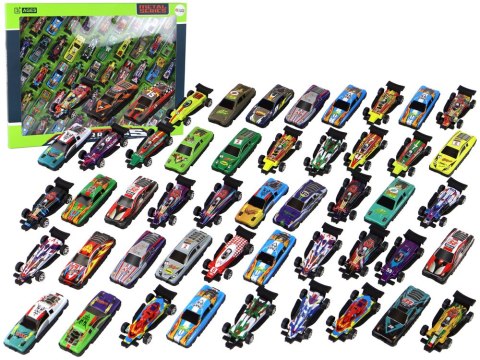 LEAN Toys Zestaw Resoraków 50 Sztuk Różnokolorowe Samochodziki LEAN Toys Zestaw Resoraków 50 Sztuk Różnokolorowe Samochodziki