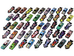 LEAN Toys Zestaw Resoraków 50 Sztuk Różnokolorowe Samochodziki