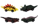 LEAN Toys Zestaw Resoraków Dinozaury Samochodziki Kolorowe 8 Sztuk