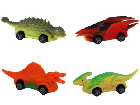 LEAN Toys Zestaw Resoraków Dinozaury Samochodziki Kolorowe 8 Sztuk LEAN Toys Zestaw Resoraków Dinozaury Samochodziki Kolorowe 8 Sztuk