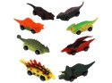 LEAN Toys Zestaw Resoraków Dinozaury Samochodziki Kolorowe 8 Sztuk