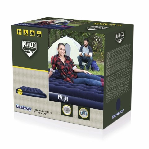 Bestway Dmuchany Materac 2-Osobowy 203 x 183 x 22 cm Bestway 67004 Bestway Dmuchany Materac 2-Osobowy 203 x 183 x 22 cm Bestway 67004