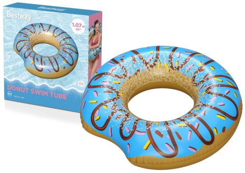 Bestway Koło Do Pływania Donut Pączek Niebieski 107 cm Bestway 36118 Bestway Koło Do Pływania Donut Pączek Niebieski 107 cm Bestway 36118