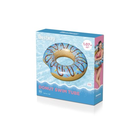 Bestway Koło Do Pływania Donut Pączek Niebieski 107 cm Bestway 36118 Bestway Koło Do Pływania Donut Pączek Niebieski 107 cm Bestway 36118
