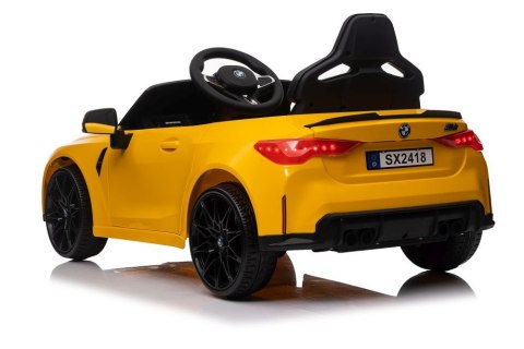 LEAN CARS Auto Na Akumulator Bmw M4 Zółte LEAN CARS Auto Na Akumulator Bmw M4 Zółte