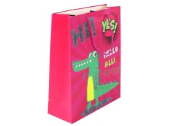 LEAN TOYS Papierowa Torba Prezentowa Różowa 41,5cm x 30cm x 12cm