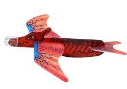 LEAN TOYS Piankowy Samolot Dinozaur W Kolorze Czerwonym