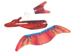 LEAN TOYS Piankowy Samolot Dinozaur W Kolorze Czerwonym