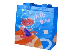 LEAN TOYS Torba Prezentowa Dinozaur Niebieska 23cm x 21,5cm x 11cm