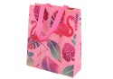 LEAN TOYS Torba Prezentowa Flamingi Różowa 30,5cm x 24,5cm x 10cm