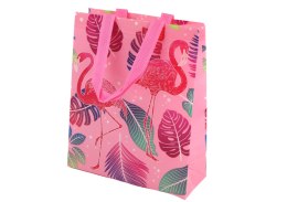 LEAN TOYS Torba Prezentowa Flamingi Różowa 30,5cm x 24,5cm x 10cm