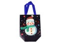 LEAN TOYS Torba Prezentowa w Ciemnym Kolorze Motyw Bałwana 23cm x 21,5cm x 11cm