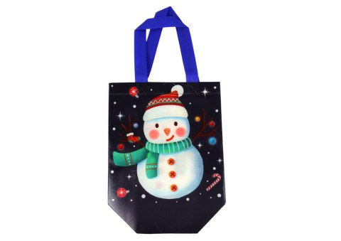 LEAN TOYS Torba Prezentowa w Ciemnym Kolorze Motyw Bałwana 23cm x 21,5cm x 11cm LEAN TOYS Torba Prezentowa w Ciemnym Kolorze Motyw Bałwana 23cm x 21,5cm x 11cm