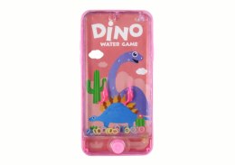 LEAN TOYS Wodna Gra Zręcznościowa Konsola Telefon Dinozaur Różowa