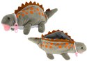 LEAN Toys Pluszowy Dinozaur Piórnik Schowek Zawieszka Szary