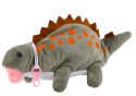 LEAN Toys Pluszowy Dinozaur Piórnik Schowek Zawieszka Szary