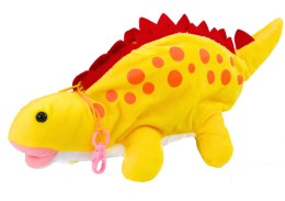 LEAN Toys Pluszowy Dinozaur Piórnik Schowek Zawieszka Żółty